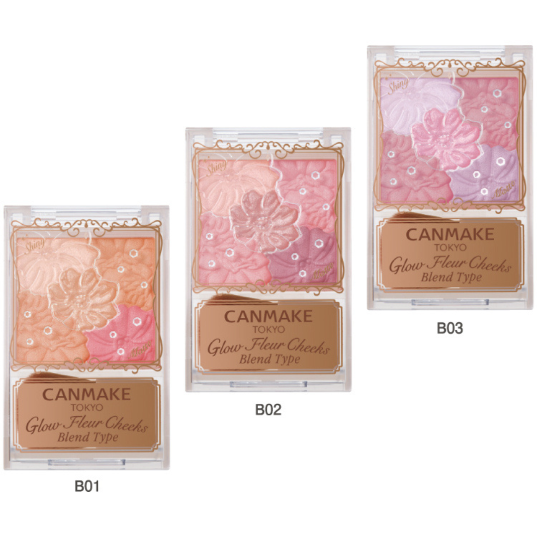Canmake | Glow Fleur Cheeks (Blend Type) 花漾瑰麗胭脂(雙質地版)