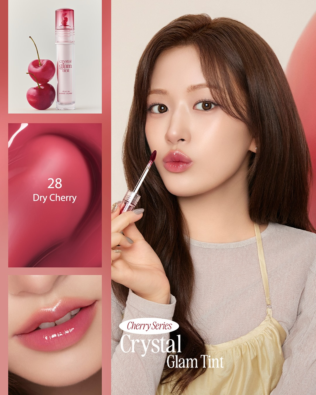 (Pre-order) CLIO | Crystal Glam Tint Cherry 水晶亮澤唇釉