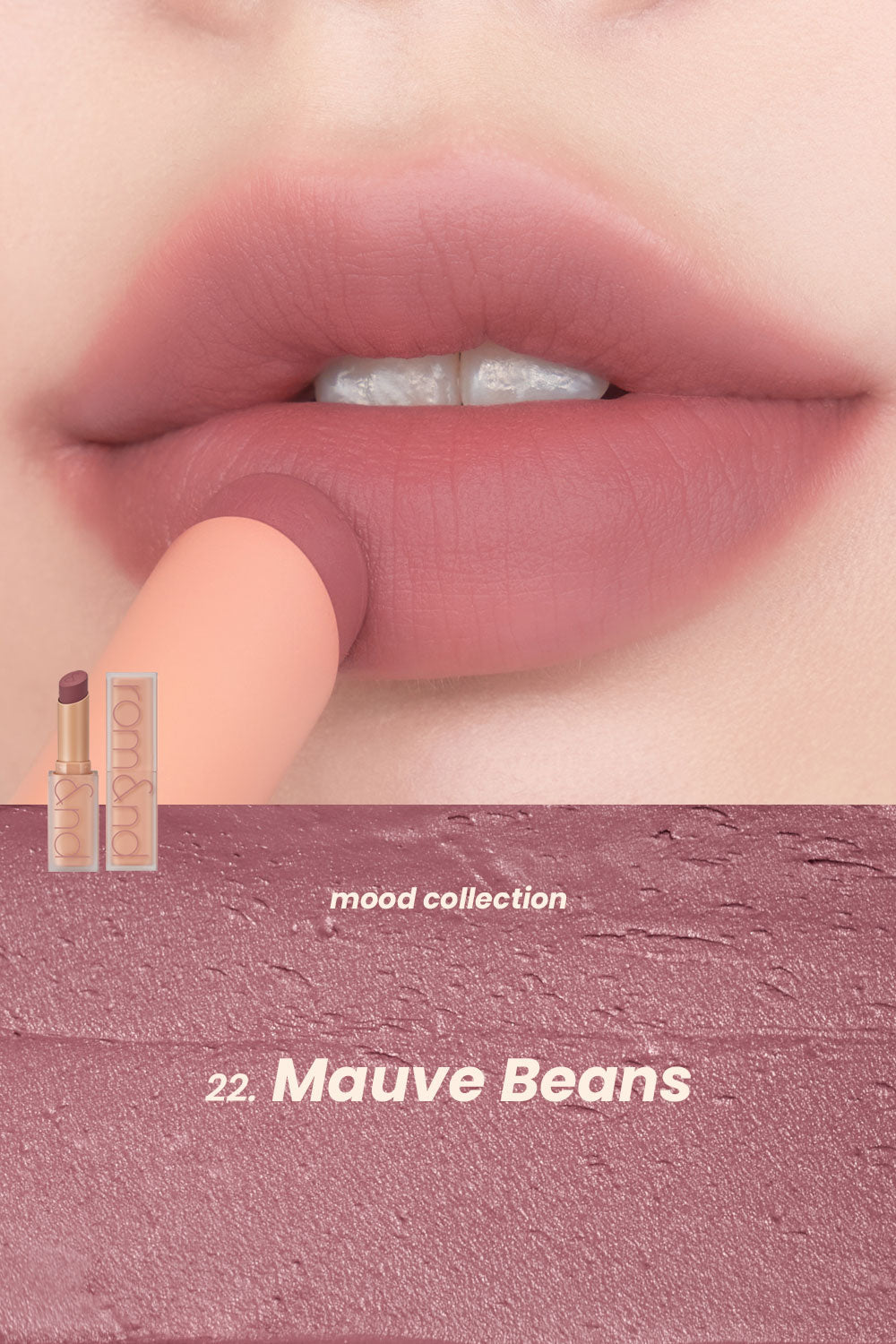 Romand | Zero Matte Lipstick Muteral Nude [#21-23]