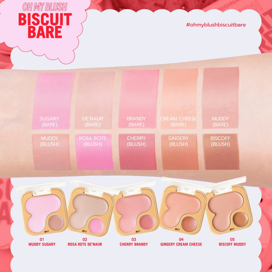 2P ORIGINAL | Oh My Blush Biscuit Bare 持久顯色腮紅 - Shinepretty_hk