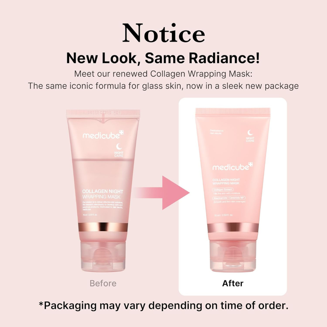 medicube | Collagen Night Wrapping Mask 75ml 三重膠原水凝晚霜 (新舊包裝隨機出貨)
