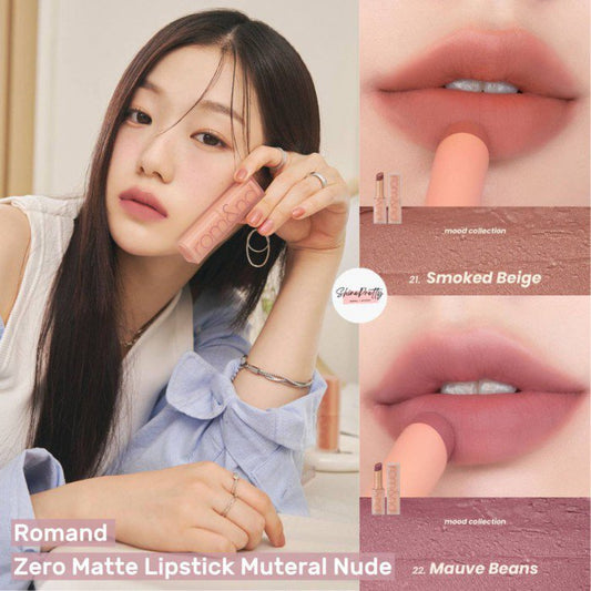 Romand | Zero Matte Lipstick Muteral Nude [#21-23]