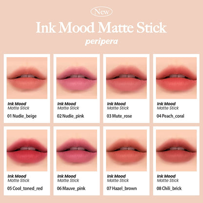 peripera | Ink Mood Matte Stick 花瓣絲絨霧面唇膏 (*)