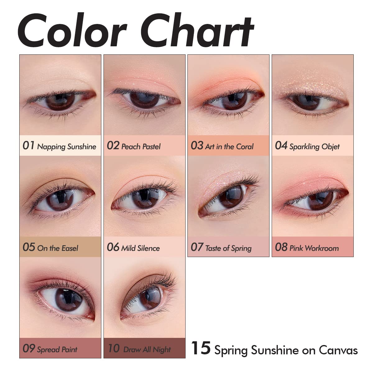 CLIO | Pro Eye Palette 10色眼影組合 #15 Spring Sunshine On Canvas