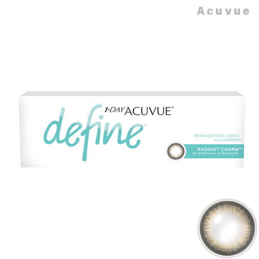 Acuvue｜Define 閃鑽金 Radiant Charm 日拋彩色隱形眼鏡｜30片  Shinepretty_hk