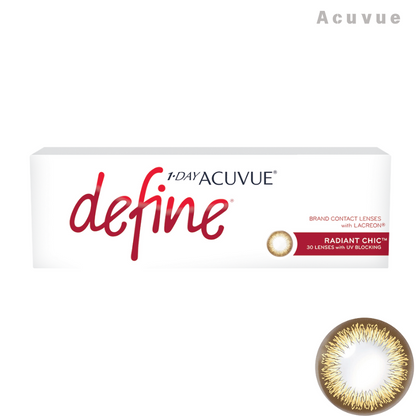 Acuvue｜Define 閃鑽銅 Radiant Chic 日拋彩色隱形眼鏡｜30片  Shinepretty_hk