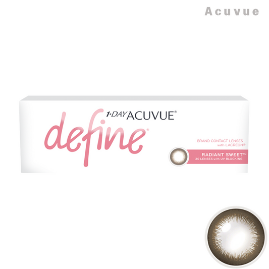 Acuvue｜Define 閃鑽棕 Radiant Sweet 日拋彩色隱形眼鏡 | 30片  Shinepretty_hk