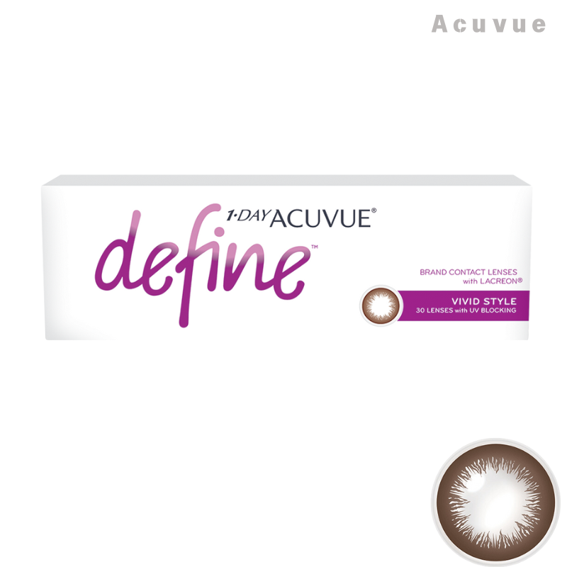 Acuvue｜Define 動人啡 Vivid Style 日拋彩色隱形眼鏡｜30片  Shinepretty_hk