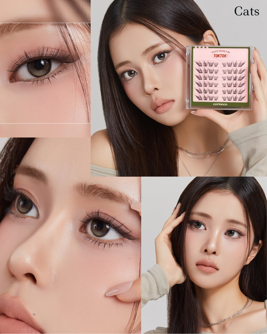 [現貨#5, 7, 12 | 其他為預訂品] CORINGCO | Toktok-Hara No Glue Eyelash 免膠水假睫毛 - Shinepretty_hk