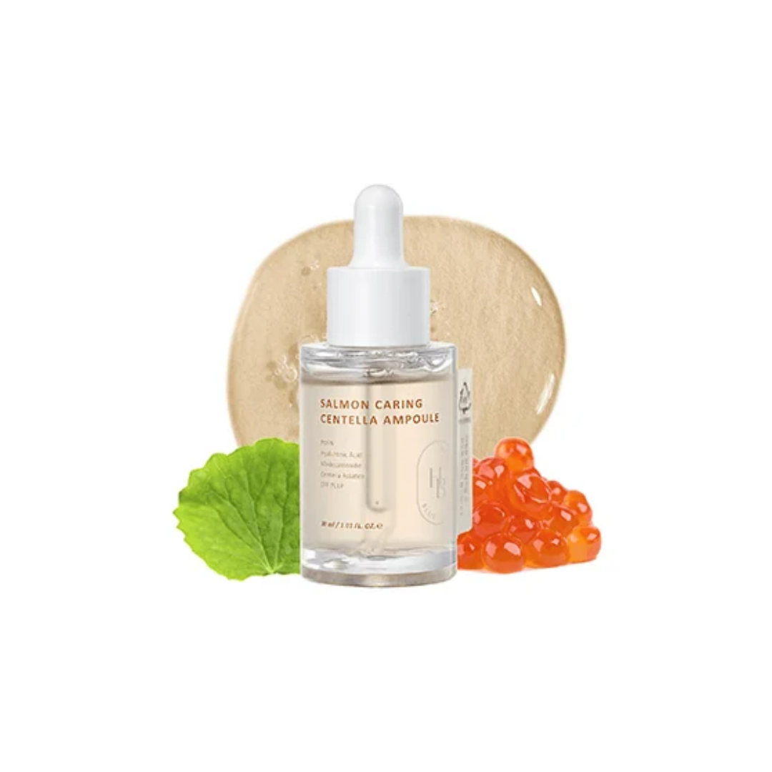 (代購-預訂) HEVEBLUE | Salmon Caring Centella Ampoule 30ml  Shinepretty_hk